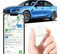 Mini localizzatore GPS, 1,1 x 1,1 x 0,3 pollici, localizzatore GPS, tracker | 0€ abbonamento,senza SIM,180j,magnete discreto,monitoraggio dal vivo,geo-recinzioni,multi-utente,storico,iOS/Android(White