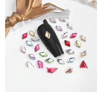Mini LT Mix Color Piatto in per unghie Collezione di strass per manicure Accessori per ornamenti Diamanti-3x5MM Rombo-Lt Mix Color-120 Pezzi