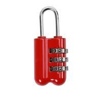 Mini lucchetto con codice di password a 3 cifre, in lega di alluminio, con combinazione, ripristinabile, for porta borsa da viaggio(Red)