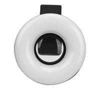 Mini Luce Anulare con Clip, Obiettivo Macro a 28 LED, Zoom 15X, Batteria da 200 MAh per la Registrazione Video (BLACK)