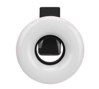 Mini Luce Anulare con Clip, Obiettivo Macro a 28 LED, Zoom 15X, Batteria da 200 MAh per la Registrazione Video (Roseo)