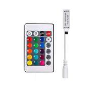 Mini luce colorata RGB con telecomando a 24 tasti DC5-12V con controller LED e dimmer for telecomando(WM-IR003A)