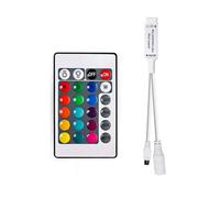 Mini luce colorata RGB con telecomando a 24 tasti DC5-12V con controller LED e dimmer for telecomando(WM-IR002A)
