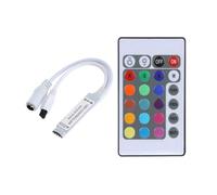 Mini luce LED RGB a 24 tasti con telecomando, con mini ricevitore, adatta for 3528 5050 DC12V