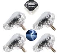 Mini luce notturna, luce ambientale CTRICALVER, piccola luce di emergenza 5V/1A Type-C triangolo (touch) bianco (4 pcs), materiale PC, adatta a diverse prese Type-C come power bank e automobili