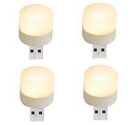 Mini luce notturna USB piccola lampada LED per bambini con spina per auto, luce ambientale, 4 pezzi, luce calda, luci notturne con spina per auto, luce ambientale USB piccola lampada USB per bambini,