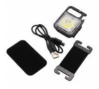 Mini Luce Segnale USB Ricaricabile con Supporto in Fibra di Carbonio