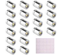 Mini luci a LED, 20 pezzi, luce micro LED, illuminazione per casa delle bambole con 20 colle, piccole luci con batteria, adatte per decorare le case delle bambole, mini luci per artigianato (luce)