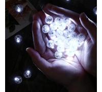 Mini luci a LED, 60 pezzi, mini luci a LED, sfere luminose, piccole sfere a LED, per lanterna di carta, compleanno, matrimonio, festa di Natale (bianco freddo)