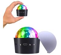 Mini luci da discoteca, luci a sfera magiche, luci LED per palcoscenico, luci per auto d'atmosfera DJ nella parte inferiore con potenti magneti, batteria integrata, decorazione per interni auto, festa