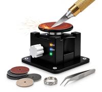 Mini lucidatrice a disco, 5 V-9 V CC, disco da 40 mm, 10.000 giri/min | Affila e lucida lame, controllo continuo della velocità, abrasivi a cambio rapido, gioielli e lavorazione del legno
