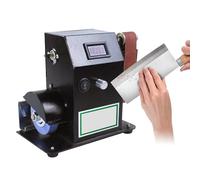 Mini Lucidatrice Banco per Pietre, Lucidatrice Banco Per Pietre 180W con Display Digitale Intelligente, Velocità 0-2600 Giri/Min, Flusso D'Acqua Regolabile per Taglio E Levigatura,Black