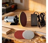 Mini lucidatrice per smerigliatrice da banco elettrica con dischi abrasivi Set di alimentatori per lucidatura artigianale in metallo e legno