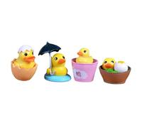 Mini - Luminous Resin Ducks Glow In The Dark Small Animal To Miniature Figures For Party Favor Colors Random Mini Resin Duck Bulk s Set For Potted Miniature Decoration Garden