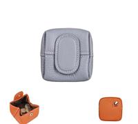 Mini Lychee Pattern Coin Purse, Compact Daily Use Change Purse With Zipper & Keychain for Daily Use (Light purple)