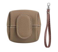 Mini Lychee Pattern Coin Purse, New Top Grain Leather Solid Color Change Pouch, Small Casual Change Wallet for Women (#E)