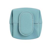 Mini Lychee Pattern Coin Purse - Top Grain Leather Small Wallet with Zipper & Key Buckle, Solid Color Casual Storage Pouch for Coins, Keys, Earphones & Daily Essentials (#8)