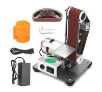 Mini macchina a nastro elettrica miniaturizzata verticale da tavolo multifunzionale Smerigliatrice angolare fissa for lucidatrice fai-da-te - Velocità regolabile(Stand)