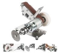 Mini macchina a nastro elettrico levigatrice fai da te lucidatrice rettificatrice levigatrice a nastro portatile smerigliatrice angolo regolabile regolazione a 7 velocità