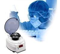 Mini macchina centrifuga da banco a velocità costante da laboratorio con coperchio trasparente, motore CC a basso rumore e durevole, ideale per la ricerca biologica e viene fornita con rotore