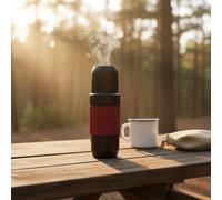 Mini Macchina da Caffè Espresso Doppia Funzione Polvere e Capsula per Campeggio