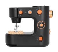 Mini macchina da cucire con tavolo scorrevole, macchina da cucire elettrica portatile con luce a LED, ideale per abbigliamento fai da te, federe, biancheria da letto (nero)