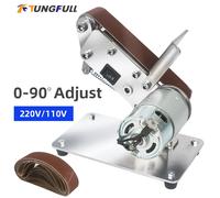 Mini macchina elettrica a nastro levigatrice fai da te lucidatrice rettificatrice portatile a nastro in metallo levigatrice bordi affilatrice smerigliatrice a nastro