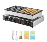 Mini Macchina For Pancake Olandese, Dorayaki Baker Machine, For Waffle Antiaderente Commerciale, Controllo Del Tempo E Della Temperatura Doppia Riscaldamento Rapido E Uniforme