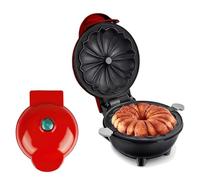 Mini Macchina For Waffle Da 350 W, Mini Macchina For Dolci For Uso Domestico, Ideale For Ciambelle, Waffle, Panini For La Colazione, Facile Da Pulire, Macchina For Pancake Elettrica For Uso(Red,No. 6)