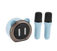 Mini Macchina Karaoke per Bambini Adulti, Altoparlante Karaoke Bluetooth Portatile con 2 Microfoni Wireless, Luci a LED, Piccolo Microfono per Canto Karaoke Giocattolo per Ragazze