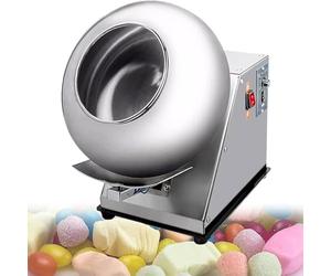 Mini macchina panning al cioccolato - Piccola macchina per rivestimento di zucchero da tavolo commerciale per cioccolato, noci e caramelle, ideale per uso domestico, cottura fai da te e piccole
