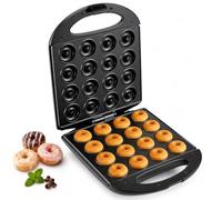 Mini macchina per ciambelle, 1400 W, piatto a 16 fori | Macchina per ciambelle a 16 fori con riscaldamento su entrambi i lati, piastre in alluminio pressofuso