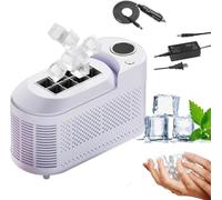 Mini Macchina Per Il Ghiaccio Compatta, Per Portatile Da Appoggio, 8 Cubetti In 10-15 Minuti, Ideale Per Casa, Campeggio, Bar In Ufficio, Feste E Auto, Con Adattatore CC 12 V(Purple)
