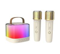 Mini macchina per karaoke con 2 microfoni wireless per bambini, adolescenti e adulti, altoparlante Bluetooth portatile, per bambini, karaoke, compleanno, per ragazze e ragazzi dai 4 ai 12 anni, per