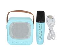 Mini Macchina per Karaoke con Microfono Wireless, Altoparlante Bluetooth Multifunzione Portatile con Suono Variabile, 8 Ore di Funzionamento, Dispositivo Ricaricabile, Regolatore dei Bassi e(Blu)