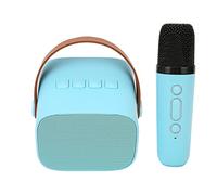 Mini Macchina per Karaoke Portatile per il Volume della Festa Altoparlante Regolabile Microfono Stereo HD Stabile a Lunga Distanza per Adulti (Blu)