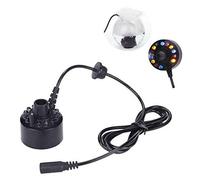 Mini Macchina per Nebbia, Nebulizzatore a Ultrasuoni con 12 LED Luce, Mini Nebbia Macchina per Fontane Interne ed Esterne, Nebbia Macchina per Inverdimento Piante e Serbatoi D'acqua