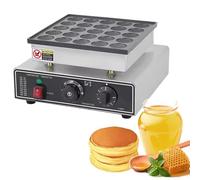 Mini macchina per pancake olandese da 25 fori, macchina per pancake da 1,6 pollici, macchina per fare i poffertjes, macchina per waffle antiaderente elettrica commerciale da 850 W