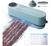 Mini macchina sottovuoto sottovuoto automatica per alimenti, saldatrice multifunzione con 3 livelli funzionali, macchina sottovuoto portatile con 5 sacchetti sottovuoto per casa, viaggio