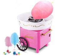 Mini Macchina Zucchero Filato Bambini con 10 Bastoncini e Cucchiai, Cotton Candy Machine Utilizzato per Feste di Compleanno di Casa e Bambini (B-Rose)