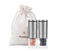 Mini macina sale e pepe, set da 2 pezzi, piccolo e regolabile, in ceramica, per cucina, campeggio, regalo senza spezie