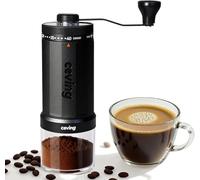 Mini macinacaffè manuale con 40 impostazioni regolabili, macinacaffè portatile a mano con capacità di 30 g, macinacaffè conico con manovella per viaggi, campeggio, ufficio, espresso, versare, ecc