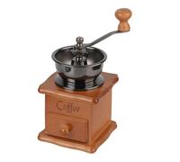 Mini macinacaffè manuale in legno in stile retrò, con manico in acciaio inossidabile e macina spezie in ceramica(Light Color)