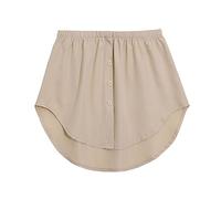 Mini-maglietta inferiore da donna Estensioni Top Tutto sotto Stratificazione Vita Mini con Fascia elastica Camicia Abito Estensivo per le donne, beige., 5XL