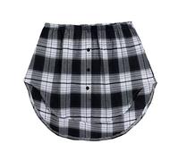Mini-maglietta inferiore donna estensioni top tutto inferiore stratificato vita mini con elastico camicia estendibile stratificato, superiore al ginocchio gonna in jeans, grigio scuro, XL