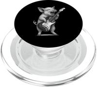 Mini maiale che suona la chitarra musica rock amante degli animali domestici PopSockets PopGrip per MagSafe