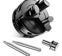 Mini mandrino autocentrante a tre ganasce da 2 pollici per tornio per la lavorazione del legno con acciaio lavorato CNC e interfaccia mandrino filettata per tenuta di precisione (A)