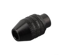Mini mandrino per utensili rotanti, 0,3-3,4 mm senza chiave a cambio rapido a 3 ganasce con vite M7 M8 x 0,75, compatibile con codoli da 1/32" e 1/8", acciaio al carbonio, nero (lungo M7)