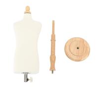 Mini Manichino a Maschile con Supporto - Modello Elegante e Versatile per Sartoria, Design, Esposizione e Didattica - Torso Regolabile in Legno di Faggio, Tela e Acciaio