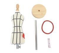 Mini Manichino Sartoriale 1/2 Taglia, Corpo Abito con Base in Legno e Supporto in Acciaio - Design Compatto, Tessuto Alta Qualità, Ideale per e Insegnamento (Dimensione 1/2)